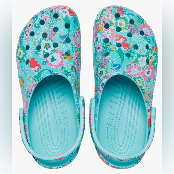 NWT Crocs Classic Disney X Vera Bradley Little Mermaid Clogs, Blue/Multicolour - Picture 5 of 7